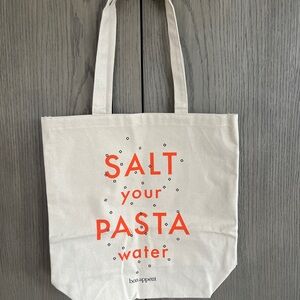 Bon Appetit “Salt Your Pasta Water” tote bag